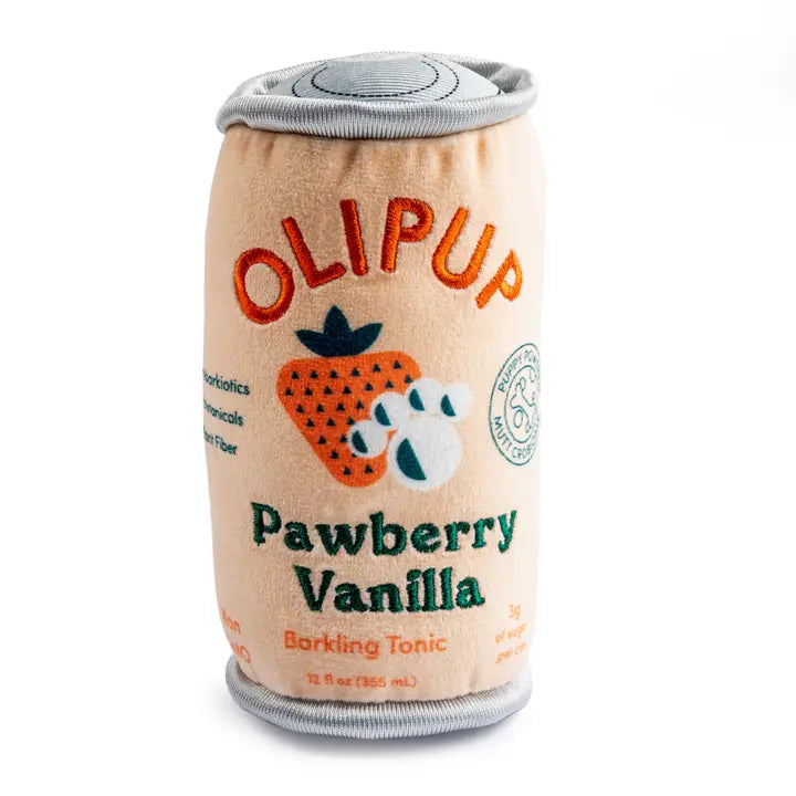 olipup pawberry vanilla squeaker dog toy