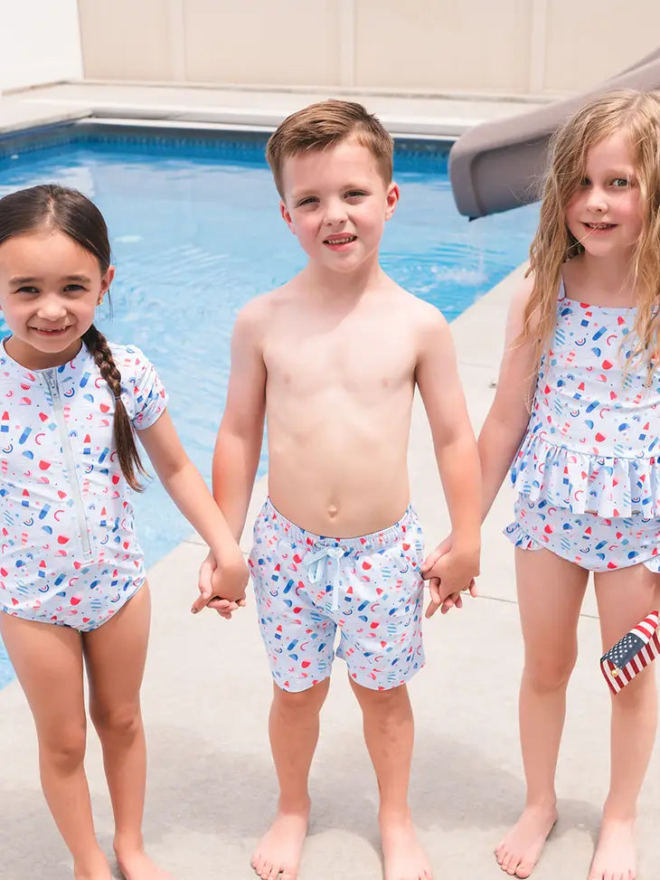 boys swim shorts in sweet freedom