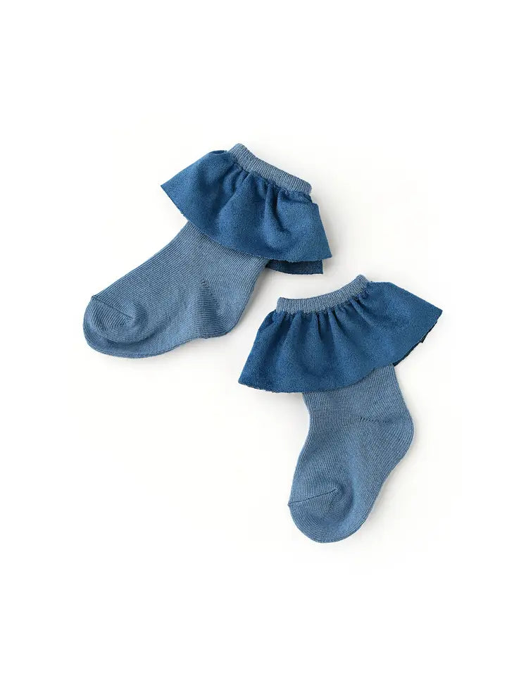 gigi and max slate ruffle socks