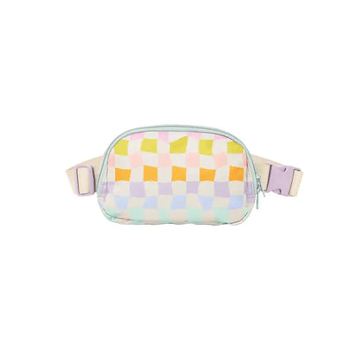 carnival check belt bag