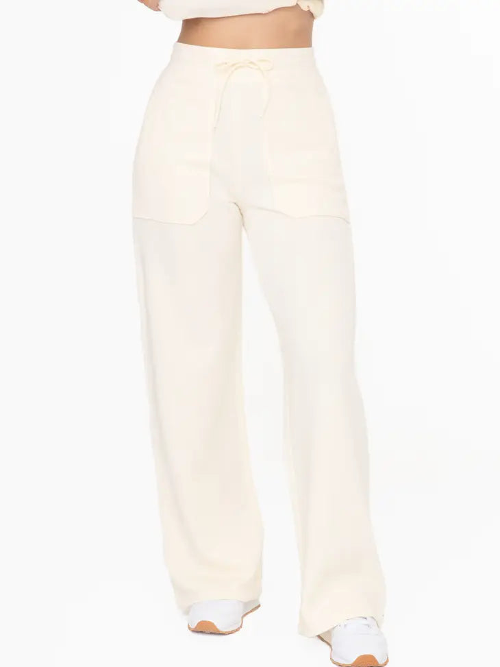 cream french terry lounge pants