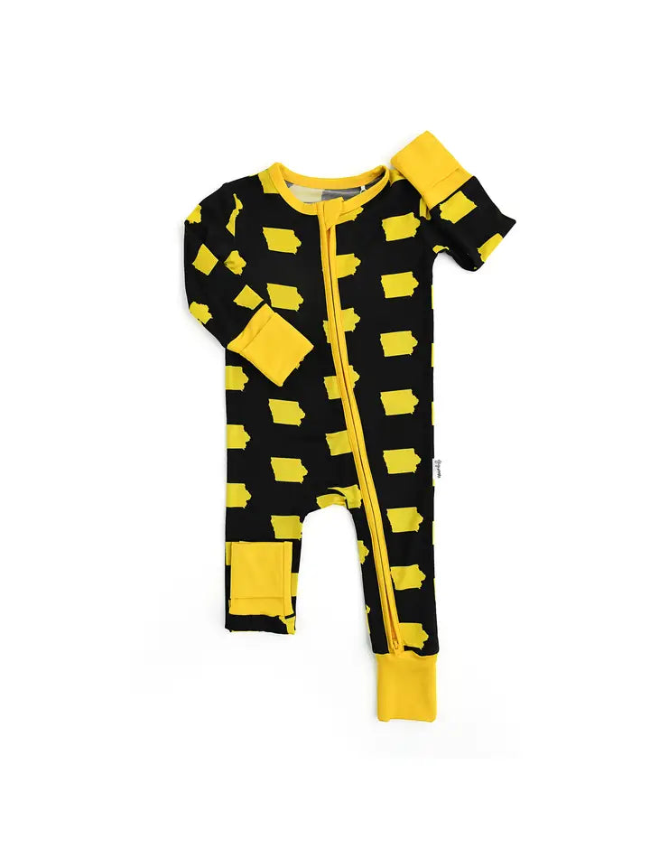 pajama sleepies iowa black and gold