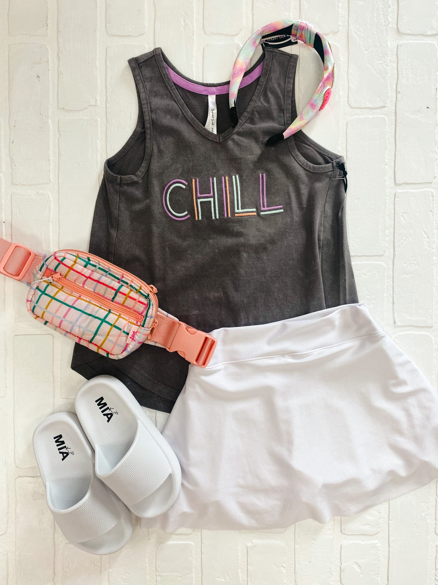 tween chill embroidery tank