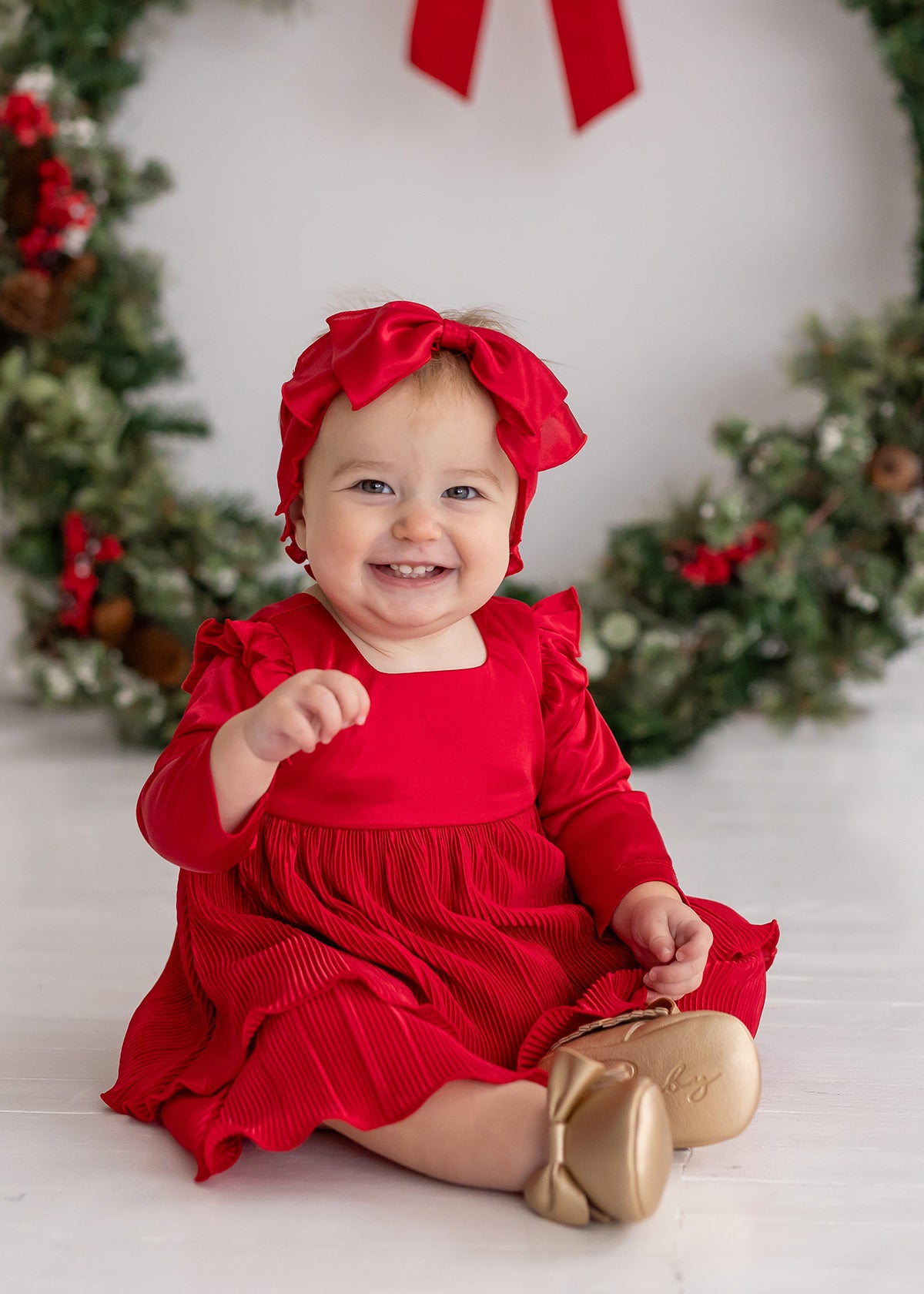 merry and bright little girl dress