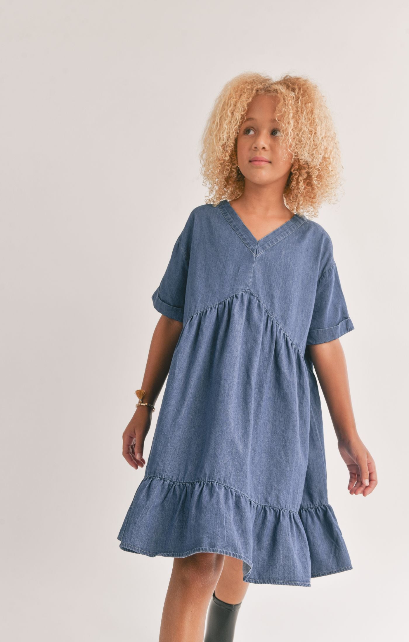 tween/teen conversations chambray babydoll dress – Sugar-N-Spice ...