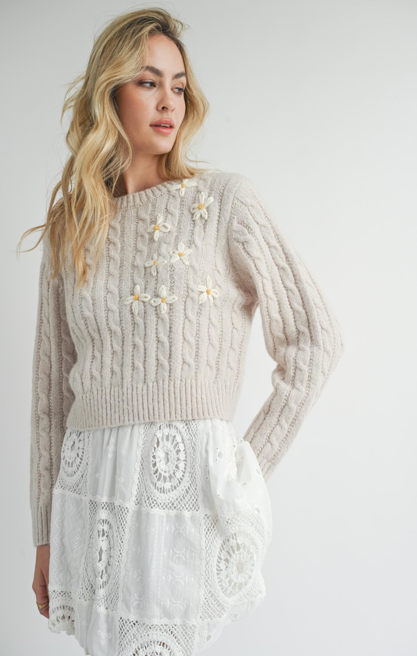 lulu embroidered sweater