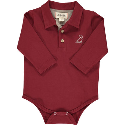 seymour red polo onesie