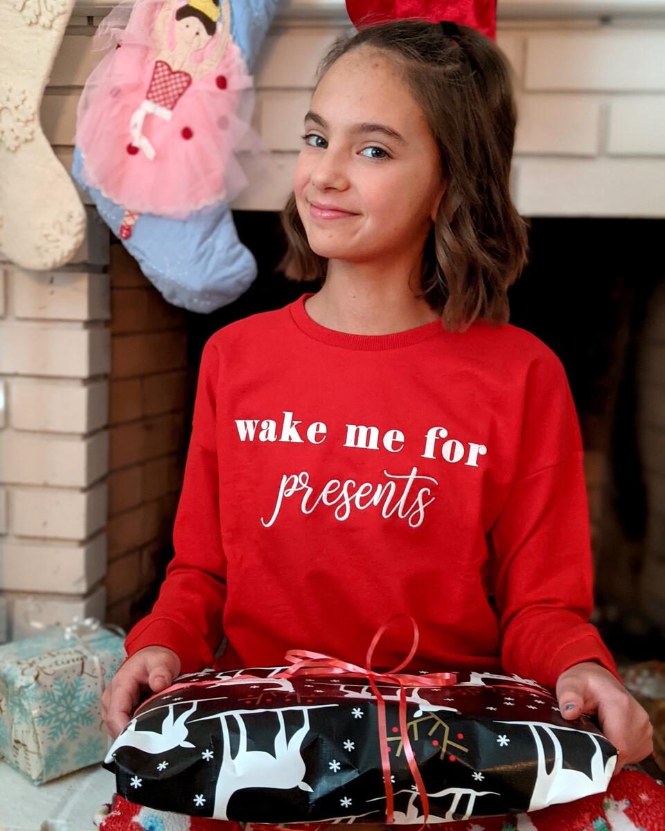 wake me for presents long sleeve