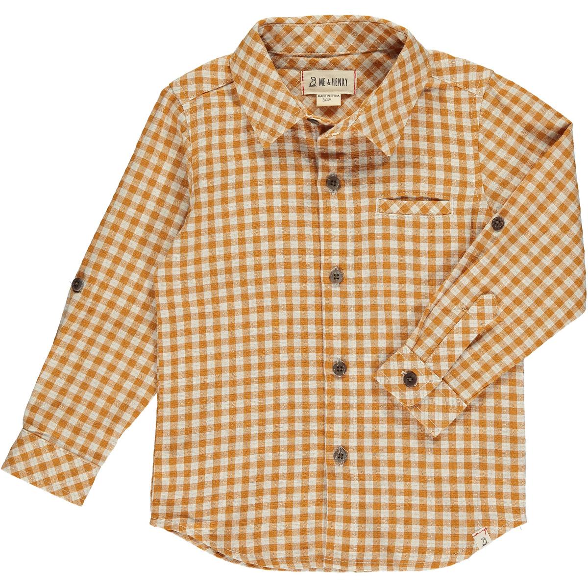atwood gold plaid woven shirt