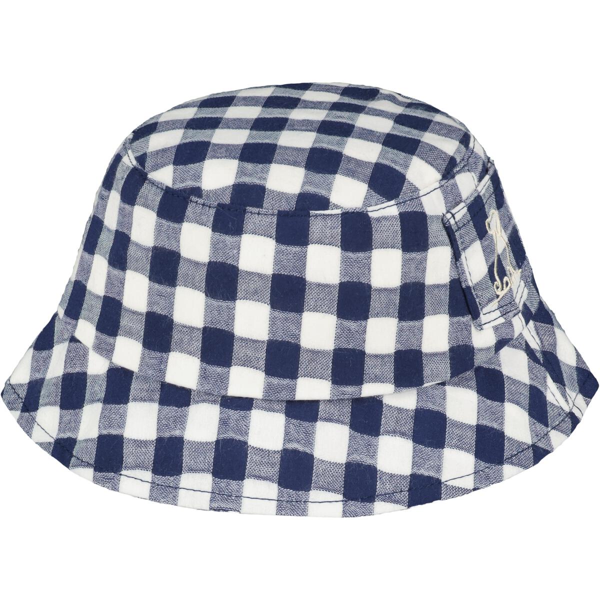 blue/white gingham bucket hat
