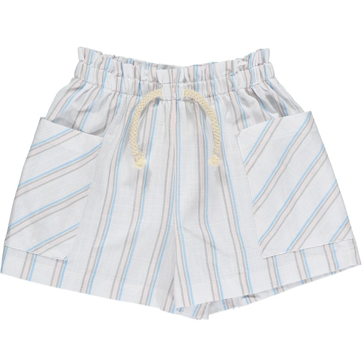 grey/pink/blue stripe arwen shorts