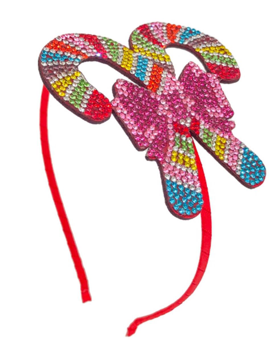rainbow candy cane headband