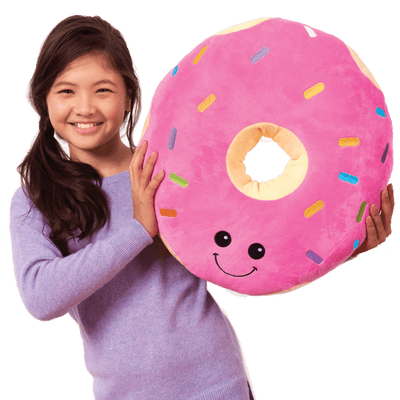 SPRINKLED DONUT EMBROIDERED PILLOW