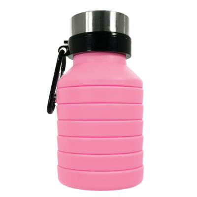 pink collapsible water bottle
