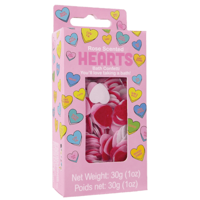 hearts bath confetti