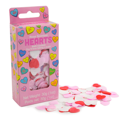 hearts bath confetti