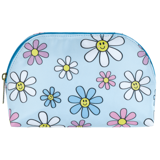 daisies oval cosmetic bag