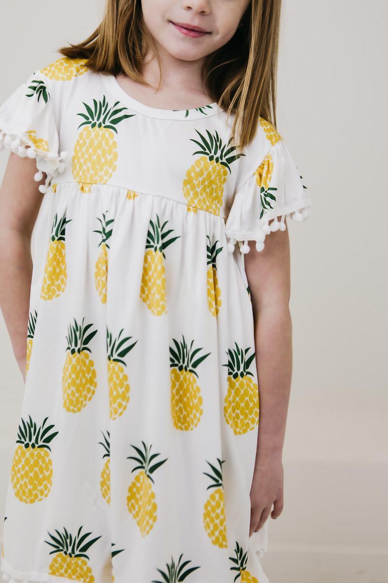 pineapple pom pom dress