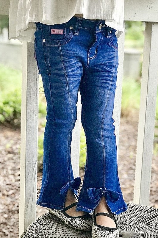STORMY FIT AND FLARE BOW JEANS