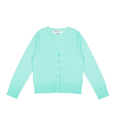 girls long sleeve v neck cardigan