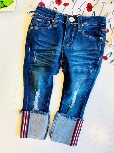 TODDLER DENIM JEANS W/ ROLL UP