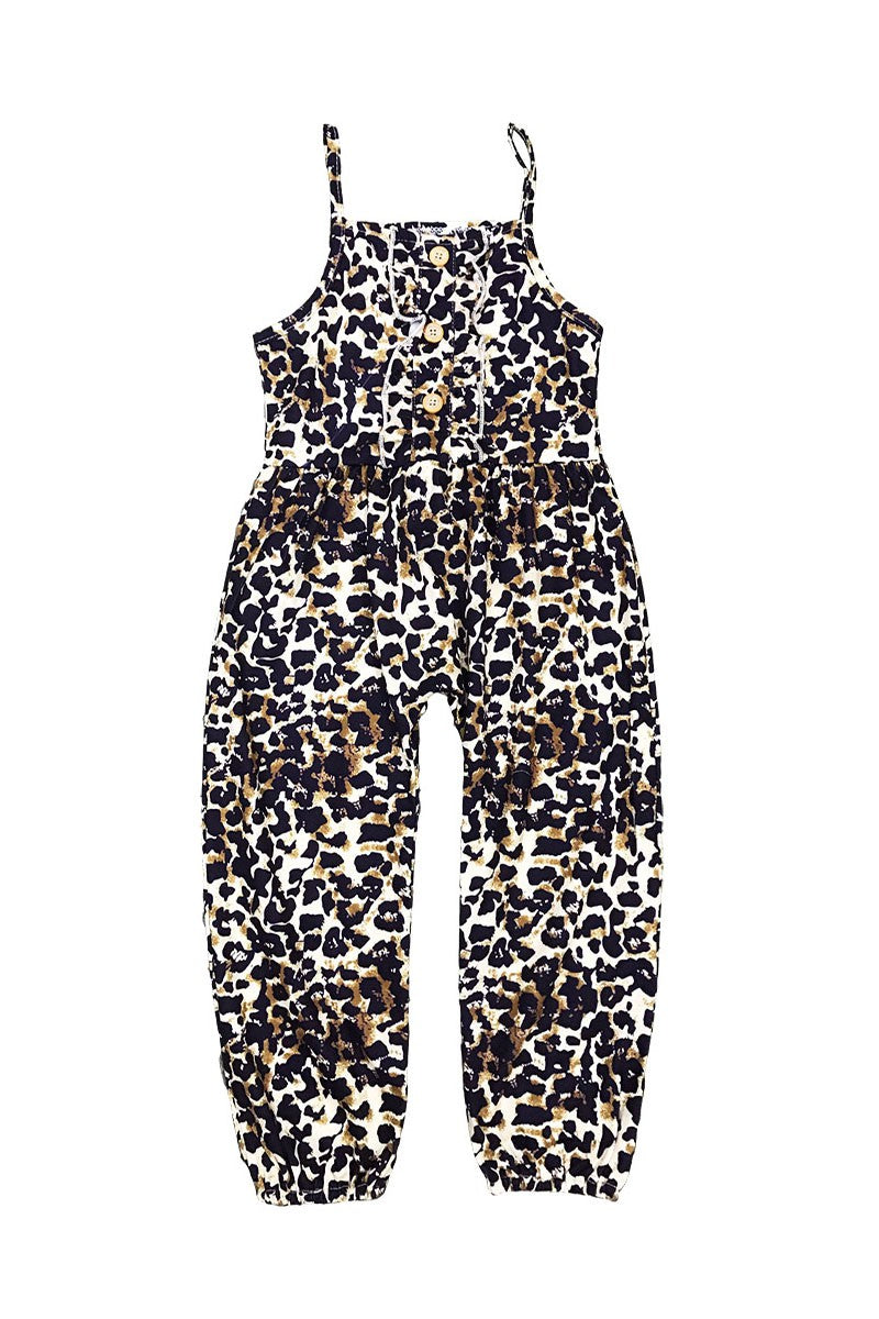LEOPARD RUFFLE JUMPSUIT OVERALL (9178)
