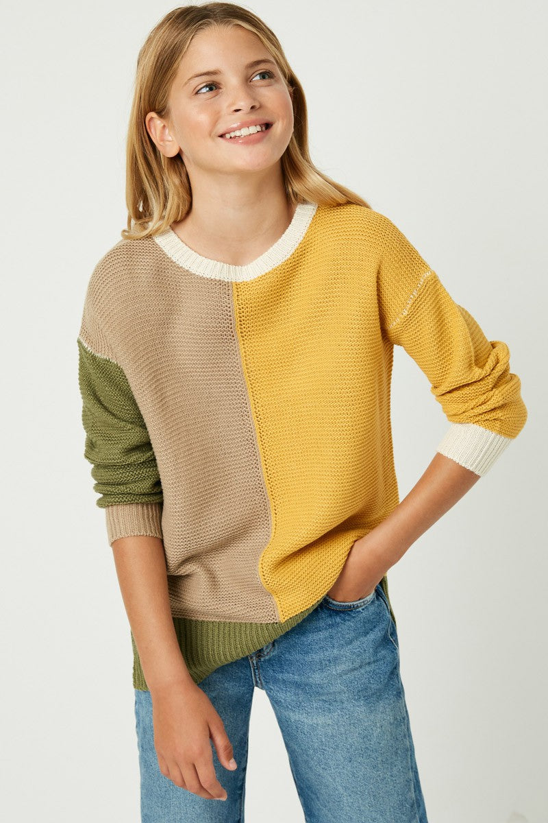 madelyn taupe mix sweater