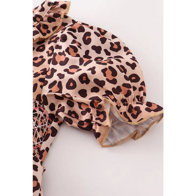 smocked leopard dress