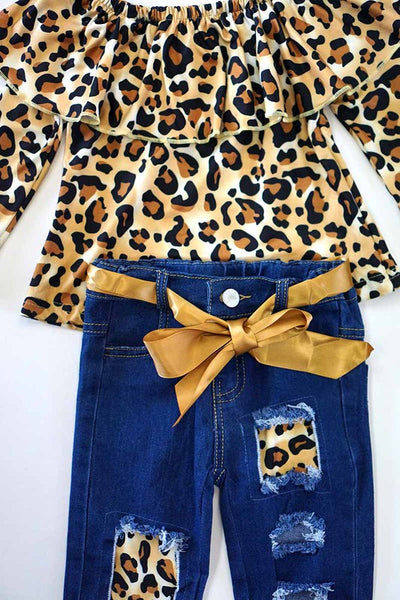 LEOPARD DENIM SET