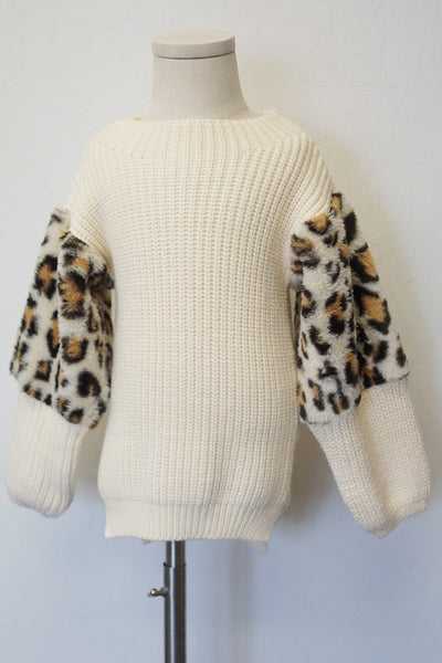 fur leopard sweater