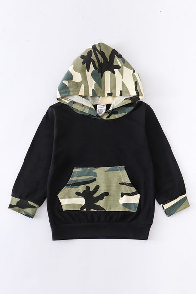 camo colorblock hoodie