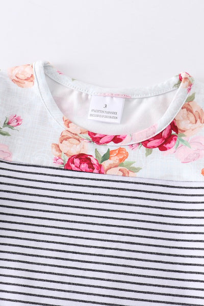 floral stripe tee