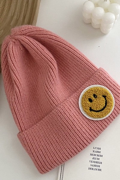 happy face beanie