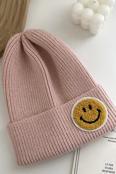 happy face beanie