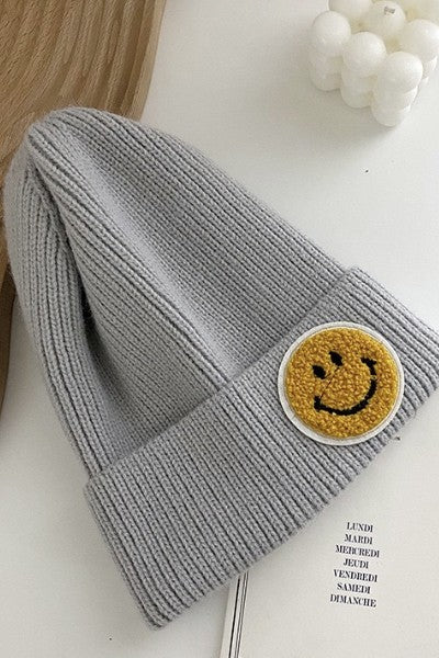 happy face beanie