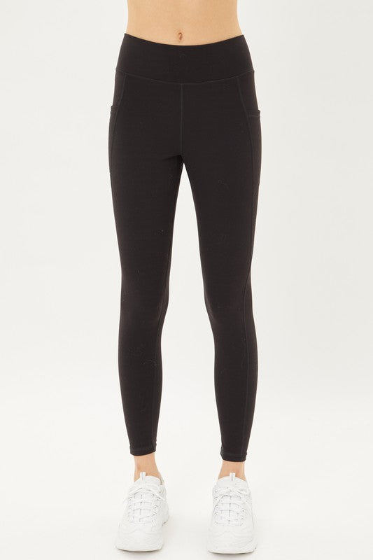 black butter leggings with triangle side pocket