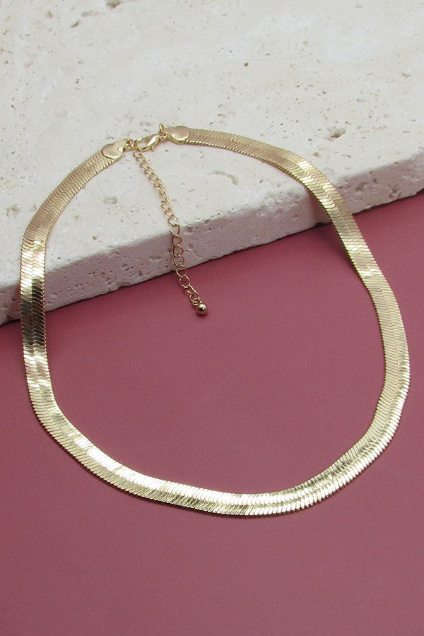classic 8mm wide snake chain necklace