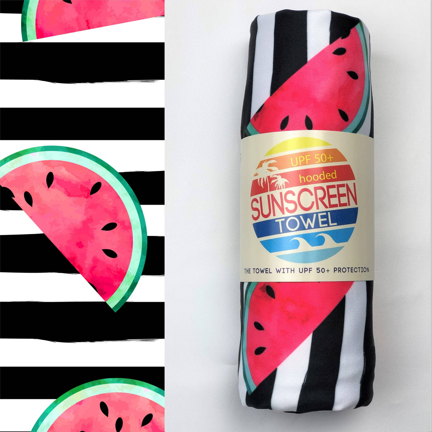 Hooded UPF 50+ Sunscreen Towel (Watermelon)