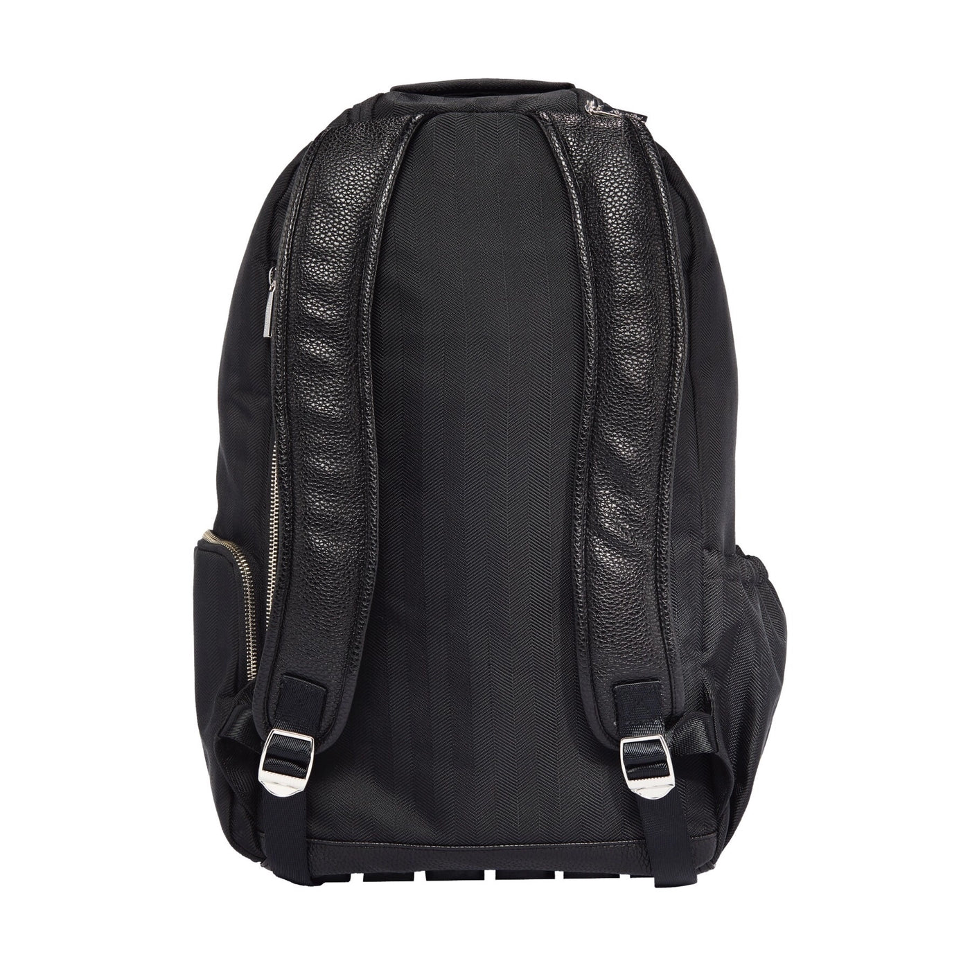 black herringbone boss backpack diaper bag