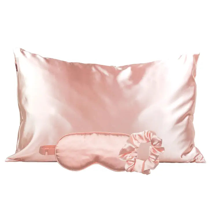 blush satin sleep set