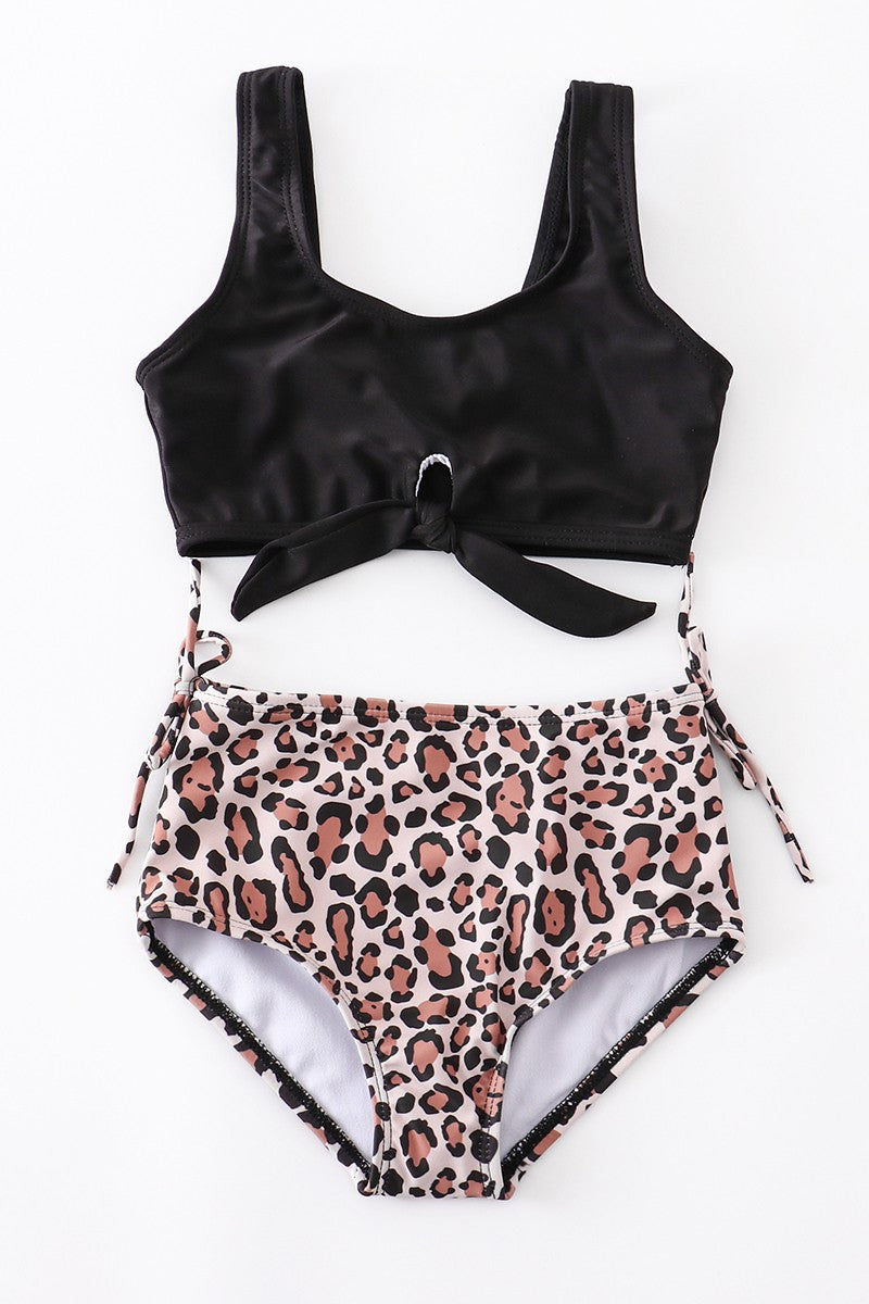leopard 2 pc swimsuit