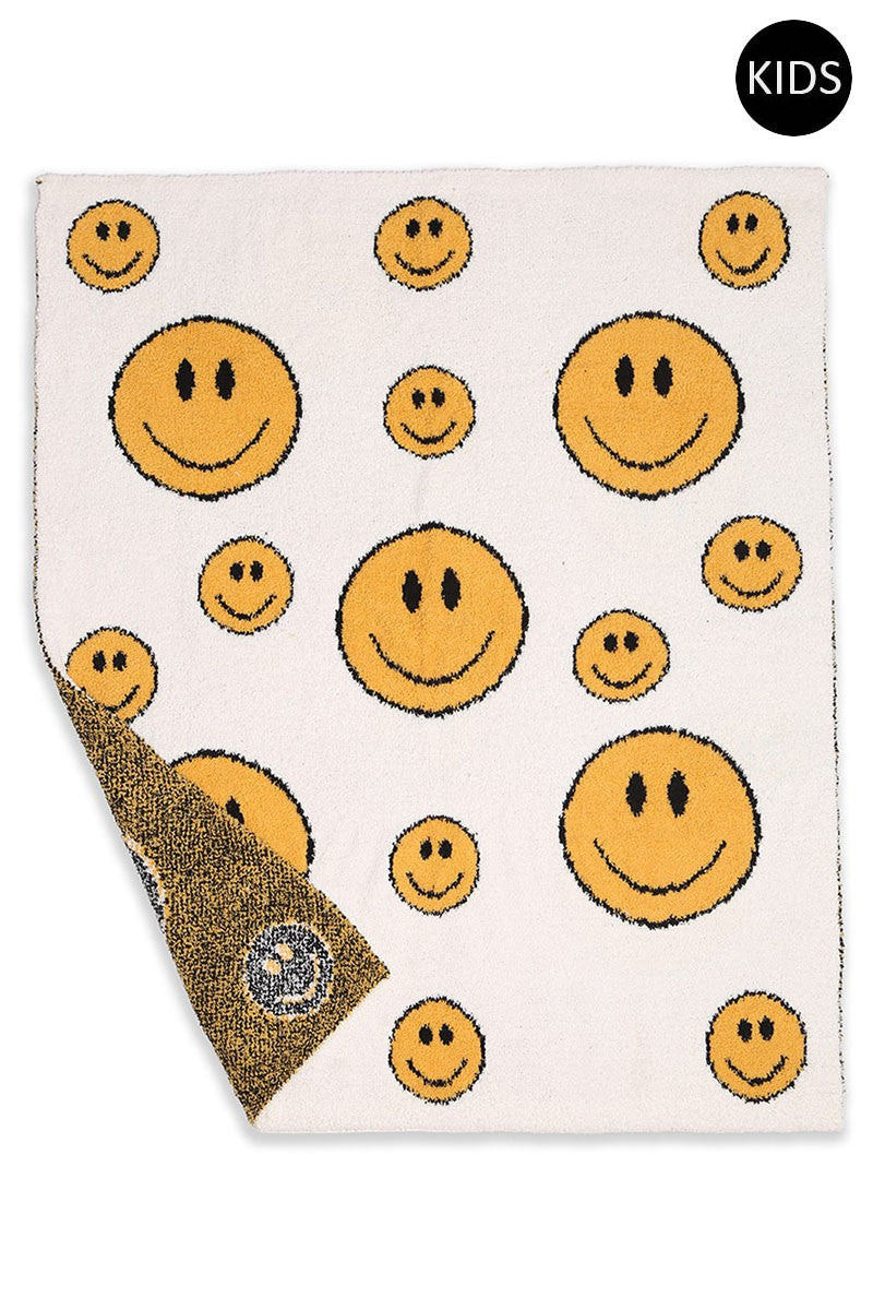 small happy face blanket