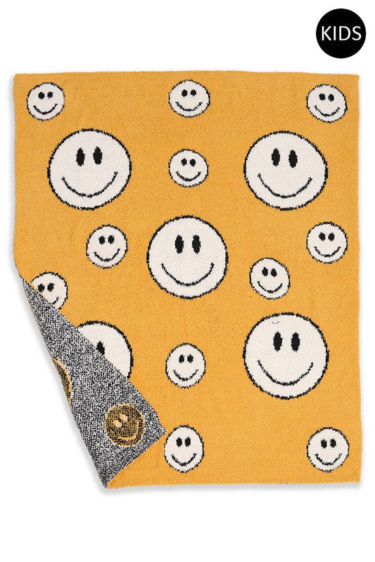 small happy face blanket
