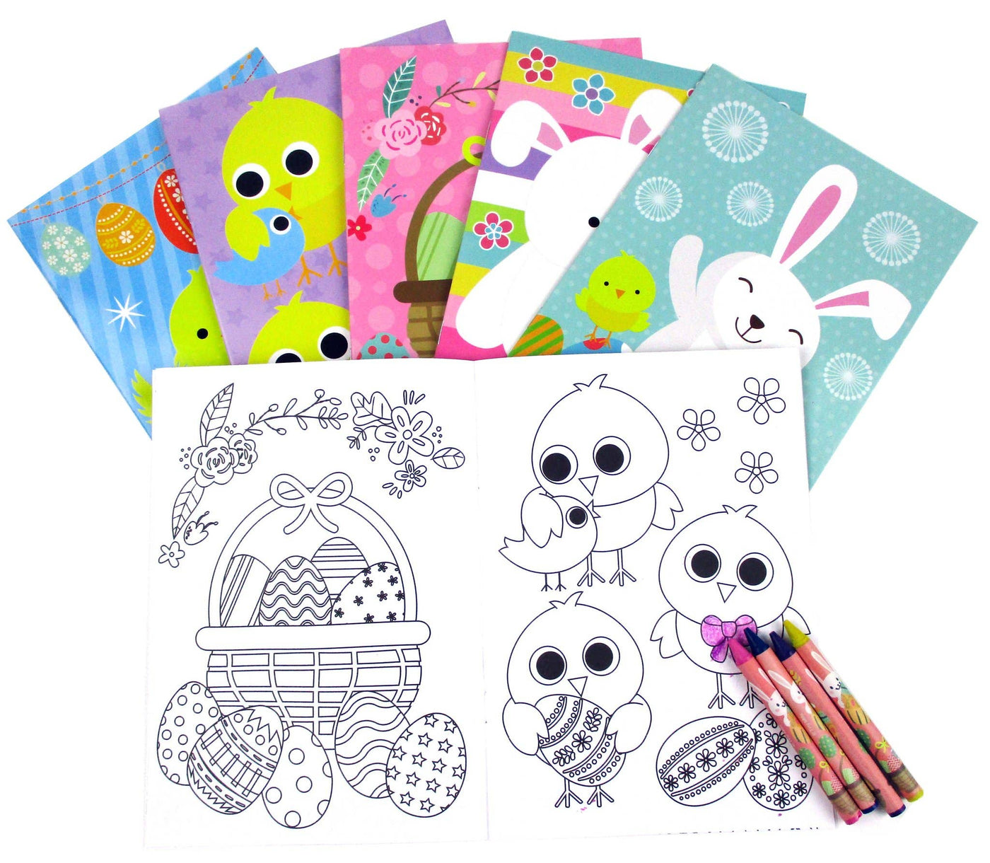 Easter Coloring Books with Crayons Party Favors