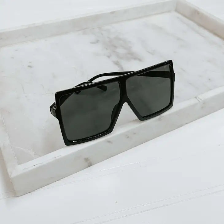 black beverly oversized sunglasses