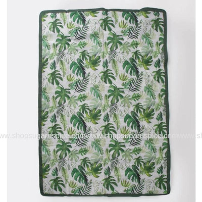 outdoor blanket 5x7 - tropical leaf