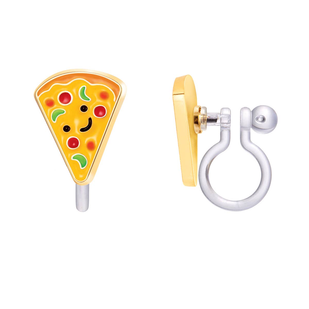 CLIP ON Cutie Earrings- Pizza Pizzazz