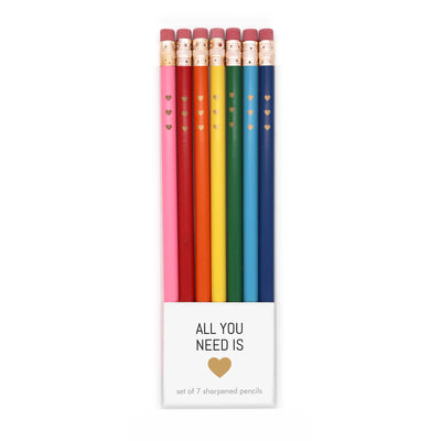 all you need is love pencils