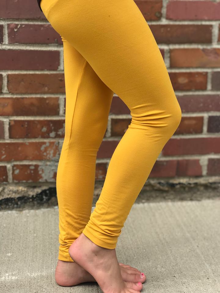 basic mustard legging