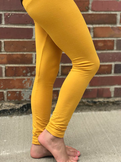basic mustard legging